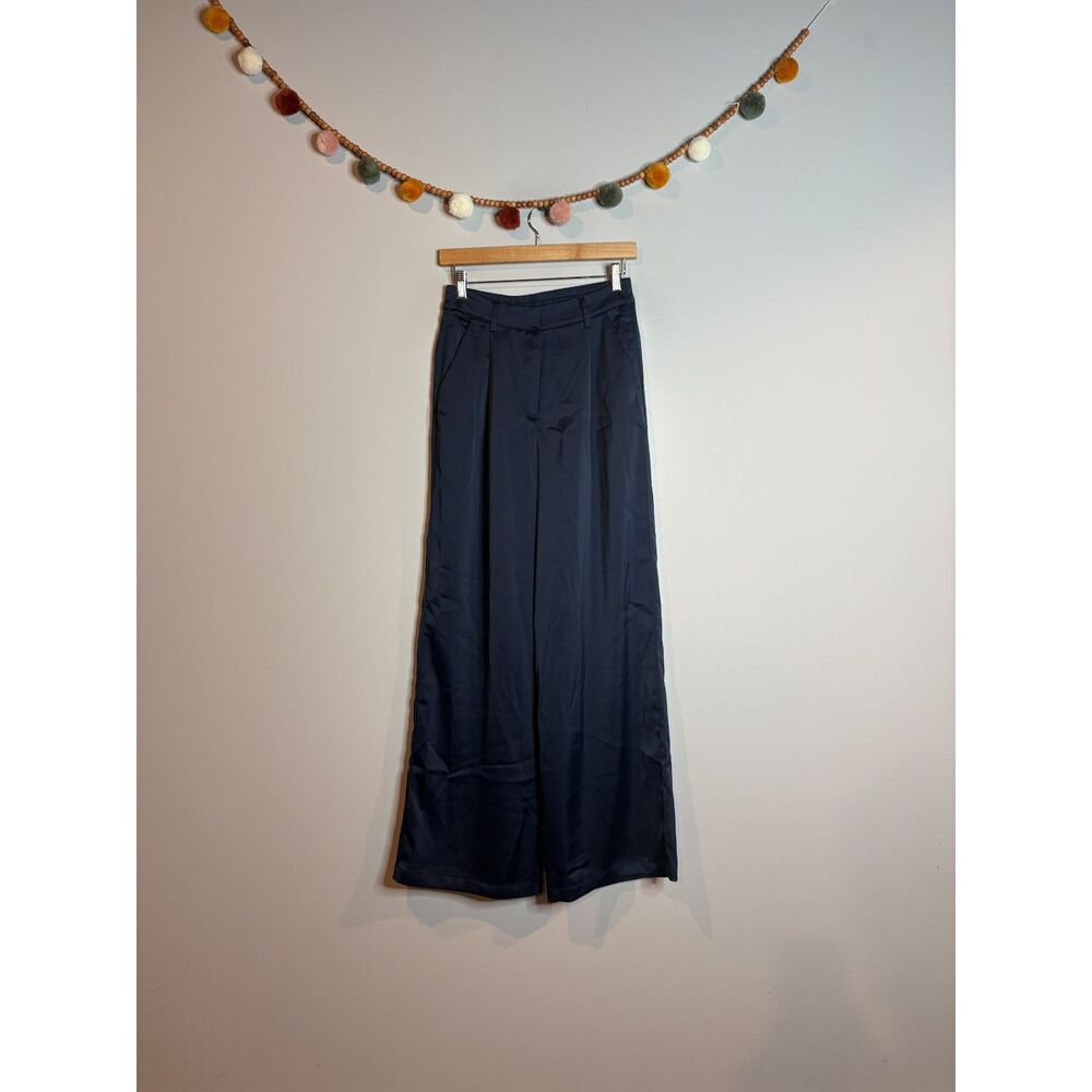 House of Harlow 1969 navy blue wide leg trouser pants